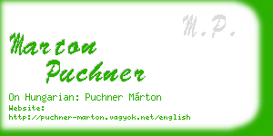 marton puchner business card