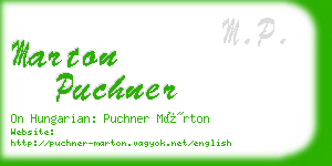 marton puchner business card